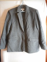 Women&#39;s Size 14 Grey wool lined Blazer Jacket by Style &amp; Co Collection - $1,215.91 MXN