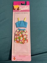 Barbie Fashion Favorites NIP New 2000 Outfit Blue Top Floral Skirt Matte... - $19.80