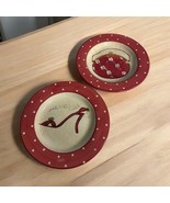 2 x Certified International Deb Collins &quot;Stepping Out&quot; Decor Plates 8.5&quot;... - $23.27