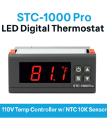 STC-1000 Pro LED Digital Thermostat 110V Temp Controller w/  NTC 10K Sen... - $522.50 MXN