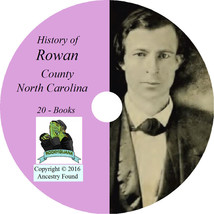 ROWAN County North Carolina NC - History Genealogy Salisbury  - 20 Books CD DVD - £5.32 GBP
