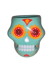Sugar Skull Day of Dead Dia Del Muerto Ceramic Succulent Planter Pot Tea... - $23.72 CAD