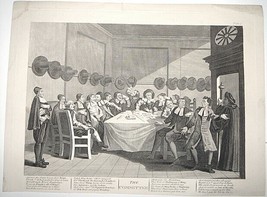 Rare 16&quot; x 12&quot; Hogarth Engraving The Committee 1812 vgc - £34.38 GBP