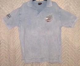 Harley Davidson Motor Cycles Valley H-D Belmont Ohio Mens Blue Eagle Polo Size L - £19.46 GBP