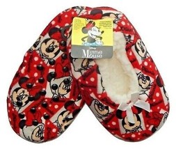 Minnie Mouse  Fuzzy Babba Slipper Socks Size S/M 1 Pair Gripper Bottoms - £8.20 GBP