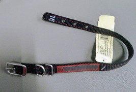 Hamilton Sport ID 5/8” x 16&quot; Black/Red Nylon Dog Collar - £7.18 GBP