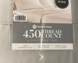 Member&#39;s Mark 450 Thread Count, 100% Cotton Sheet Set King Gray/Silver - $34.65