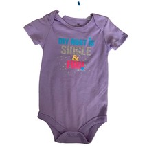 1 Piece Bodysuit Purple Baby Infant Size 24 months My Aunt is Single &amp; F... - £6.03 GBP