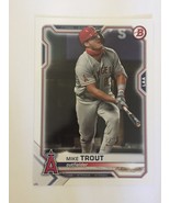 2021 Bowman Baseball Base Card Los Angeles Angels Mike Trout 14&#39;&#39; x 10&#39;&#39;... - $49.54 CAD