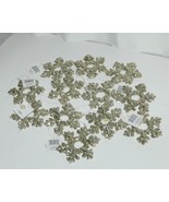 Sage Company XAO11985PL Glittered Snowflake Ornament 12 Pieces Platinum ... - £19.97 GBP