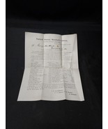 Original 1867 United States Marshal&#39;s Office Bankrupty Letter Bath New H... - $23.19