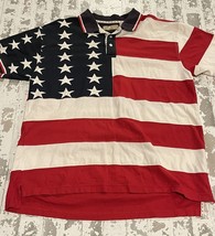 Vintage Sun River shirt American Flag Polo Size Large Patriotic USA EUC - £17.01 GBP