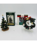 Hallmark Christmas Tree Wreath Frosty And Friends Set Keepsake Miniature - $31.50
