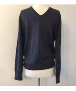 NEW J Crew Slim Italian Merino Wool V-neck Sweater L Grey/Heather Coal G... - €41,81 EUR