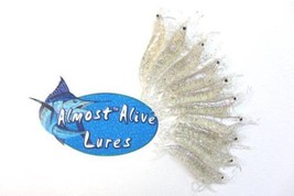 Almost Alive Lures Artificial Shrimp Lure Bait 3-1/4&quot; Silver Flake 10 Pack - £12.78 GBP