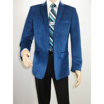 Men's Velvet Sports Coat Grammy Amy Award By BASSIRI , LEONARDI J1042 Royal Blue image 7