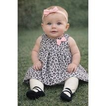 Carters Baby Girls Leopard Print Dress with Tights Set 3 Months VTG Y2K - $13.86