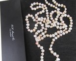RH Macy Natural Freshwater Cultured Pearl Necklace Extra Long 60&quot; Fine J... - $128.65