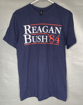 NEW Reagan Bush &#39;84 President Republican Campaign T-shirt S Navy Royal Blue - £6.97 GBP