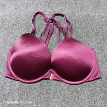 Victoria Secret Bra Women 32DD Maroon Very Sexy Push Up Strappy Front Close - £12.45 GBP