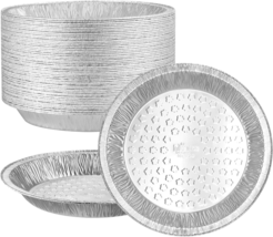 9 Inch Aluminum Foil Pie Pans (50 Pack) – Heavy Duty Disposable Pie Tins  - $32.09