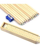 Fujiyuan 12 pcs Mixed Colorful Wood Pencil crayon For Children Stationer... - $8.95 CAD