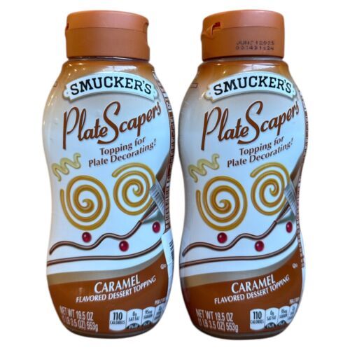 Lot Of 2 - Smucker&#39;s PlateScraper Plate Decorating Dessert Topping 19.5 ... - $16.82