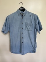 VTG LL Bean Reg Fit Light Blue Denim Button Up Casual Jean Shirt Mens Me... - $282.25 MXN