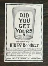 Vintage 1895 Hires Root Beer Chas. E. Hires Company Original Ad 1021 - £5.22 GBP
