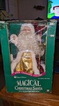 Vintage Christmas Trim A Home Magical Christmas Santa w/ Box Fiber Optic... - $49.49