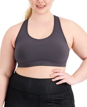 MSRP $30 Id Ideology Performance Plus Size Impact Sports Bra Gray Size 2X - £9.37 GBP