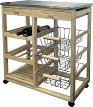 Ore International Kitchen Cart Made Of Wood. - £173.57 GBP