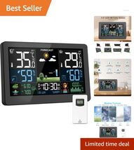 Comprehensive Wireless Indoor Outdoor Weather Forecast Station with Atom... - $79.15
