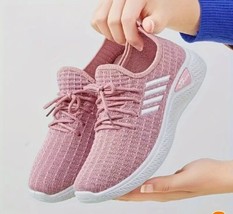 Women’s running shoes size 8 Pink Sneaker Activewear jogging - £17.90 GBP