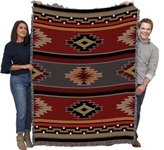 Kaibab Blanket - Southwest Native American Inspired - Gift Tapestry Throw Woven - £71.93 GBP