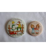 Vtg Pinback Button American Greetings Holly Hobbie Thanksgiving Hallmark... - $9.50