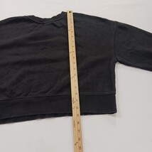 District Arizona Dynamics Women's Black Cotton Blend Cropped Sweatshirt Size L image 5