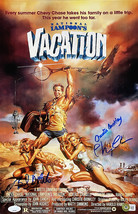 Chevy Chase Beverly D&#39;Angelo Christie Brinkley Signed 11x17 Vacation Photo JSA - £266.35 GBP