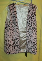 Justin & Taylor Blush Faux Leopard Vest One Size 502126 With Tags - £15.79 GBP