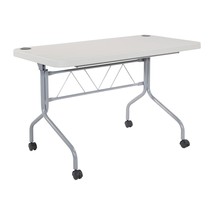 Office Star Resin Multi-Purpose Flip Table with Locking Casters, 4-Feet Long - £198.15 GBP