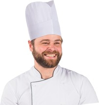 10 Professional Chefs Catering Hat Viscose Cap Cook Food Prep Kitchen Cap 12&quot; - £20.34 GBP