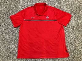 Ohio State Buckeyes Shirt Men 2XL Red Polo Nike Football Golf Golfer Dri... - $28.51