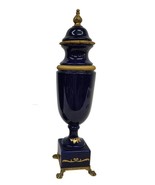 KERAMOS R. CAPODIMONTE COBALT COVERED URN 15&quot; 1970s GREEK ITALIAN POTTER... - €342,40 EUR