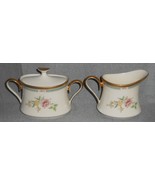 Lenox MORNING BLOSSOM PATTERN Creamer and Sugar w/Lid Set MADE IN USA - $180.06 CAD