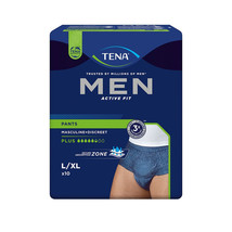 TENA MEN Active Fit Incontinence Pants Plus L/XL blue 10 pieces - £75.61 GBP