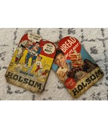 (2) Vintage Holsum Bread Advertising Store Signs Paper Baseball Catcher ... - £77.84 GBP