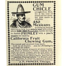 Primley&#39;s California Fruit Gum 1894 Advertisement Victorian Mexico ADBN1LL - £9.87 GBP