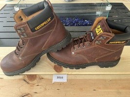 Caterpillar Second Shift Steel Toe Work Boots P89817 Brown Leather Mens Sz 13 - £91.30 GBP