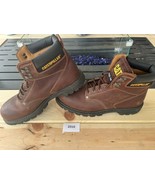 Caterpillar Second Shift Steel Toe Work Boots P89817 Brown Leather Mens ... - £89.44 GBP