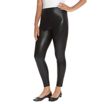 Mario Serrani Women Black Faux Leather Pleather Stretch Legging Pants Size S 4-6 - £15.79 GBP